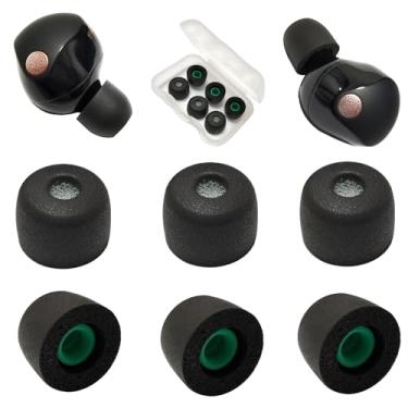 Imagem de Mijusun Ponteiras De Espuma Viscoelástica Para Fones Ouvido Sony Wf-1000Xm5 E Wf-1000Xm4, Estojo Com 3 Pares, Preto Médio