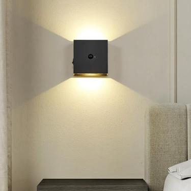 Imagem de NBWDY Luminária De Parede Interna Sem Fio Com Sensor Movimento - Luzes Magnéticas Para Escadas, Arandelas Recarregáveis Bateria 4000 Mah, Lâmpada Led Corredor, Banheiro, Quarto, Fácil Instalação E E
