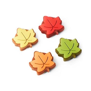 Imagem de CasosexploreLab Capas Para Polegar Compatíveis Com Nintendo Switch, Joystick Folhas Aconchegantes Switch Lite/Oled, Acessórios De Capa Silicone - 4 Peças Verde Sálvia/Outono Jogos