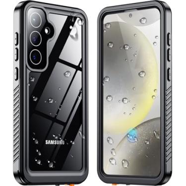 Imagem de Justcool Projetada para Samsung Galaxy S24 à prova d'água, protetor de tela e lente integrado, capa protetora para celular totalmente resistente, proteção à prova de choque contra quedas de 12 m para