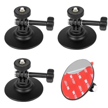 Imagem de EMART Kit de montagem adesivo flexível, suporte para câmera de capacete, base de queixo aderente compatível com Insta360 X4 X3 X2 One RS, GoPro Max 360 Panoramic Camera Hero 13/12/11/10/9/8 DJI