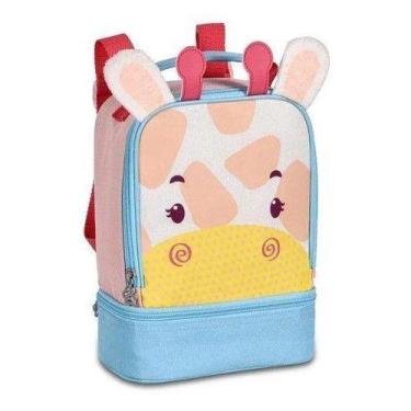 Imagem de Lancheira Térmica Infantil Escolar Passeio Costas Girafa - Clio