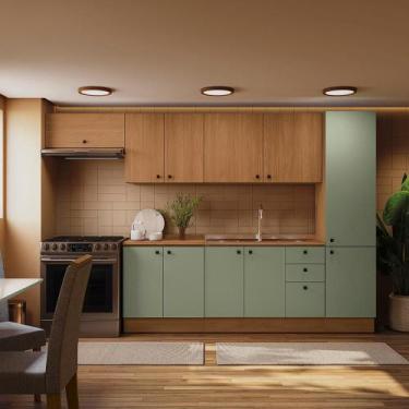 Imagem de Cozinha Modulada Pixel Kappesberg 100% MDP Canela/Verde Frevo/Canela 3