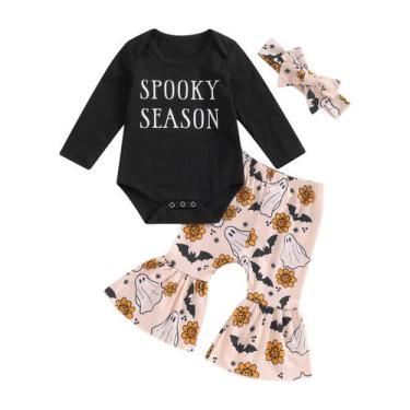 Imagem de Conjunto de roupas de Halloween para bebês recém-nascidos de 0 a 24 me