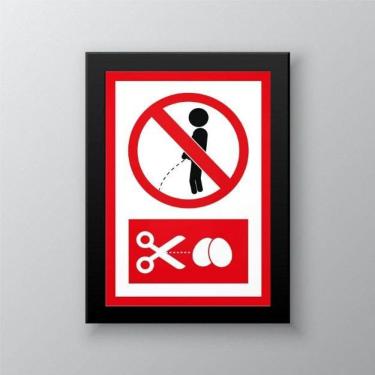 Imagem de Quadro Aviso Proibido Fazer Xixi 33X24Cm