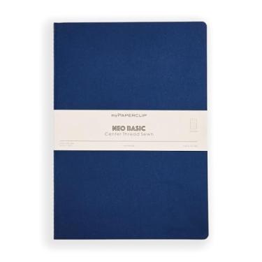 Imagem de myPAPERCLIP Caderno pautado NeoBasic A4 | 160 páginas, 80 GSM, capa macia 250 GSM, A4 (21 x 29,7 cm) | Azul