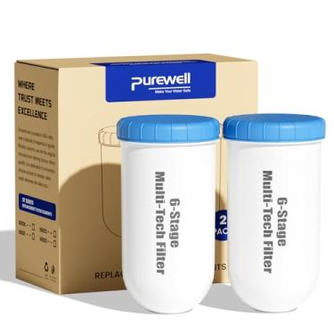 Imagem de Purewell Filtro de água de substituição de 6 estágios de 7 polegadas para sistema da série Purewell SF, 100 litros de longa duração,