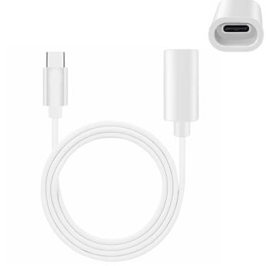 Imagem de Cabo de extensão USB-C impermeável de 6 metros, extensor macho para fêmea tipo C para câmera interna Ring Pan-Tilt (versão 2024), carregador MagSafe, compatível com iPhone 16/15 branco (6 pés)