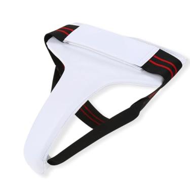 Imagem de Generic Protetor Ergonômico de Virilha de Taekwondo Feminino para Boxe Karatê Sanda Protetor de Virilha, Feito de PU, Branco, Opções de Tamanho S-XL, para Altura 110cm-190cm (#02)