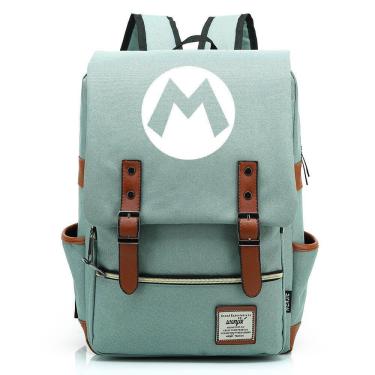 Imagem de Mochila Anime School Marios Oxford em tecido 27x12.5x38cm