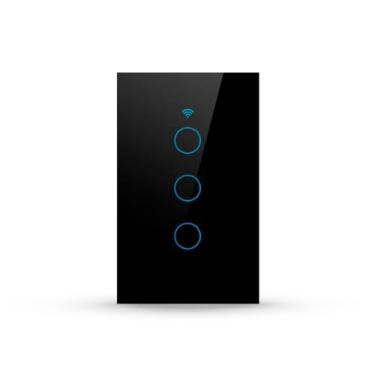 Imagem de Avant Neo Interruptor Inteligente Wi-Fi Preto 3 Botões 2.4 GHz Smart Touch Bivolt Compatível com Alexa, Google Home, Tuya Neutro Paralelo Virtual