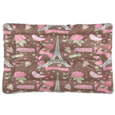 Imagem de Wassud Tapete lavável para animais de estimação Torre romântica (2) para cães e gatos, tapete antiderrapante para cama de viagem para ambientes internos e externos, 91 x 61 cm