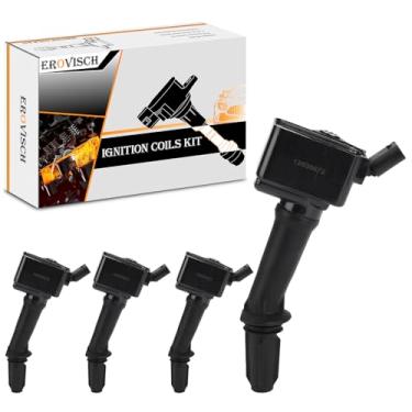 Imagem de Pacotes de bobina de ignição UF802 (conjunto de 4) - Compatível com Buick Encore Chevrolet Cruze Equinox Malibu Volt GMC Terrain - 1.4L 1.5L 1.6L L4 Engine - Substitui OEM 12635672 12670053 5C2095