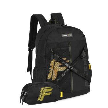 Imagem de Mochila Costas FreeFire Batalha Real Estojo Escolar Duplo