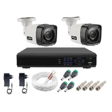 Imagem de Kit Cftv 2 Câmeras Infravermelho Segurança 1mp 20m Dvr Full Hd 4 Ch S/ Hd
