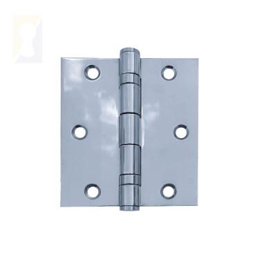 Imagem de Dobradiça Polida C-reto Inox Com Rolamento 3 X 2 ½