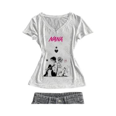 Imagem de Top Cropped Sem Mangas Com Estampa De Letras Y2K Harajuku Gótico Punk 