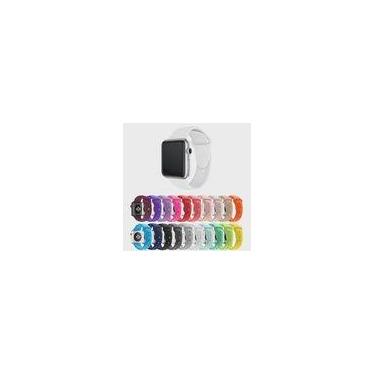 Imagem de Pulseira Silicone para Apple Watch 44mm e 42mm - branco - Tamanho m/l 