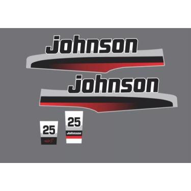 Imagem de Kit Adesivos Johnson 25HP Compatível Motor de Popa