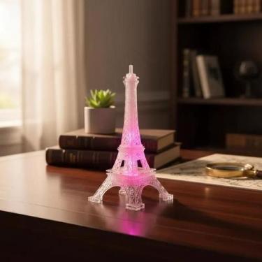 Imagem de Luminária Torre Eiffel Com Luzes De Led De Plástico Pequena - Art Hous