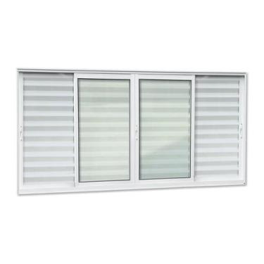 Imagem de Veneziana Elite 6 Folhas Moveis 120 x 240 Vidro Liso Branco Brimak