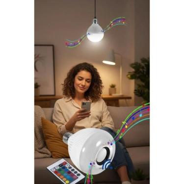 Imagem de 2x Luz Festa Bluetooth Colorida RGB: Música e Som - Congratulations St