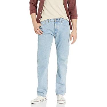 Imagem de Levi's Jeans masculino 505 de modelagem regular (também disponível em tamanhos grandes e altos), Shooting Star Stonewash - Elástico, 40W / 32L