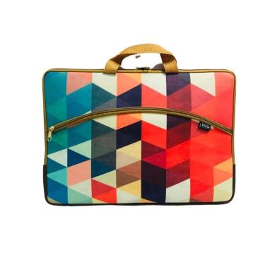 Imagem de Capa Case Estampada Para Notebook Bolso Alça 14.1 Marrom