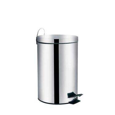 Imagem de Lixeira Ágata De Inox Com Pedal e Balde Interno Mor 12L