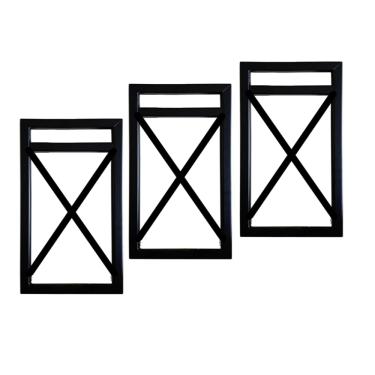 Imagem de Trio de Suportes para prateleiras X estilo industrial 37x20cm