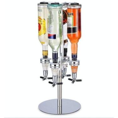 Imagem de Porta Bebidas Giratório Dosador Dispenser Para 4 Garrafas