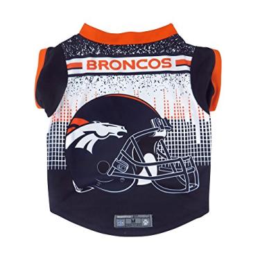 Imagem de Littlearth Camiseta unissex para adultos NFL Denver Broncos Performance para animais de estimação, cor do time, PP