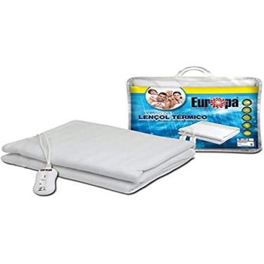 Imagem de Europa Casa e Conforto, Lençol Térmico Solteiro Elétrico 220 Volts Inmetro 3 Níveis de Temperatura, cor Branco, Soft