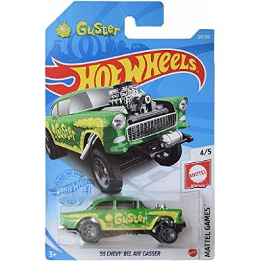 Imagem de Hot Wheels Chevy Bel Air Gasser '55, [Verde] 121/250 Mattel Games 4/5