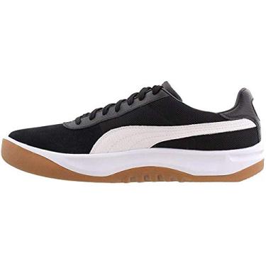 Imagem de PUMA Tênis masculino California casual com cadarço, Preto-branco-time dourado, 40