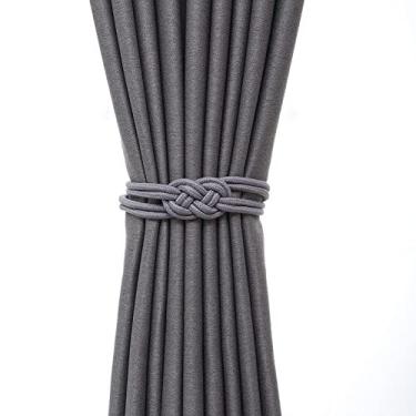 Imagem de Fivela magnética de cortina de nó auspicioso de vento chinês amarra sem perfuração sem fivela de cortina de instalação, T5,2 PCS