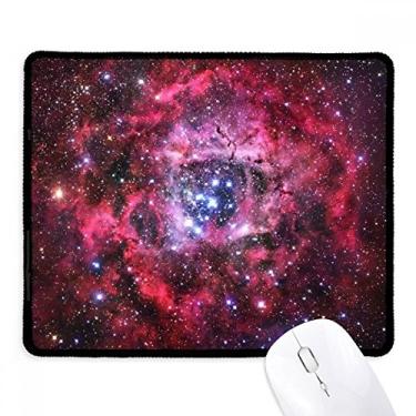 Imagem de Mousepad rosa vermelho monoceros roseta padrão nebulosa tapete de borracha para jogos