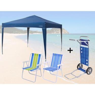 Tenda Gazebo Bel Lazer 3,0 x 3,0 Metros em Polietileno Azul em Promoção na  Americanas