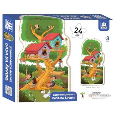 Imagem de Nig Brinquedos Quebra Cabeça Gigante Madeira Casa na Árvore 24 Peças
