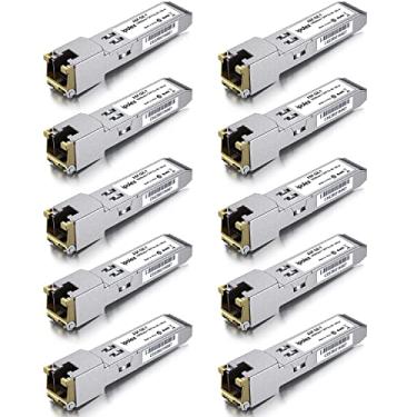 Imagem de ipolex Gigabit SFP para RJ45 Cobre SFP 1000Base-T, 1,25G Cobre SFP-T, SFP para Módulo Ethernet, para Cisco GLC-T/SFP-GE-T, Meraki MA-SFP-1GB-TX, Ubiquiti Unifi UF-RJ45-1g, Mikrotik e mais Pacote com
