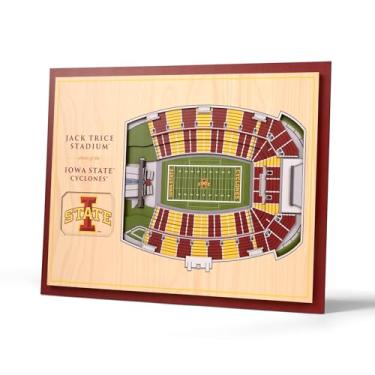 Imagem de YouTheFan NCAA Iowa State Cyclones 5 camadas StadiumView Arte de parede 3D