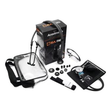 Imagem de Kit Acadêmico Black Esfigmomanômetro E Estetoscópio Cor Preto Sem Dese