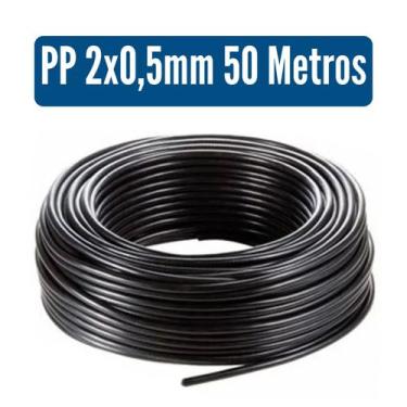 Imagem de Cabo Flexível PP Fio P/ Extensão 2x0,5mm Rolo com 100 ou 50 Metros Pre