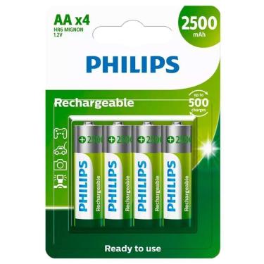 Imagem de 4 Pilhas Recarregaveis Aa Philips [f108]
