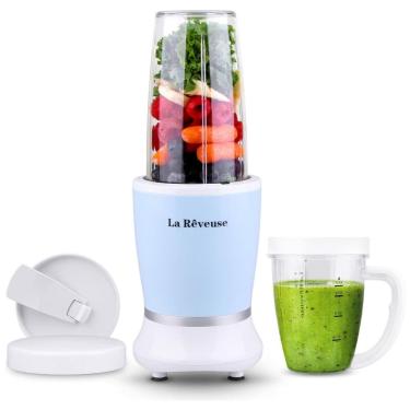 Imagem de Liquidificador Portátil com Trava de Segurança, sem BPA e Caneca de 295mL, 250W, La Reveuse, Azul Celeste