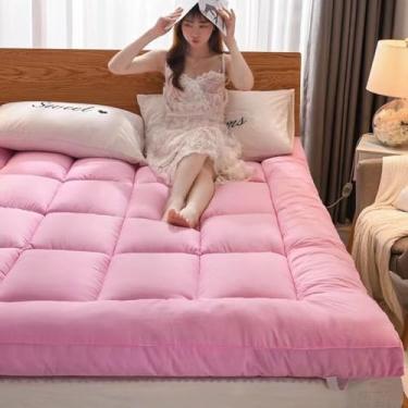 Imagem de KUGGKKTP Colchão Futon Colchão Dobrável Tapete Tatami Almofada de Dormir Colchão Japonês Dobrável Colchão Portátil Camping Colchão Respirável Twin Full Queen para Dormitório Casa Sofá Colchão