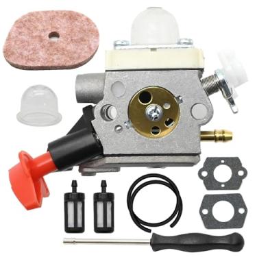 Imagem de SYOWADA Kit de carburador 4144-120-0608, substituição para cortador de escova aparador Stihl FS56RC FS70R FS56 KM56RC FS70 FS40 FS70RC FS56C FC70, substitui C1M-S267A 4144 120 0608