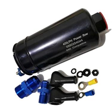 Imagem de TWENOW Bomba de combustível externa em linha de alto desempenho E85, 400 LPH, compatível com etanol, bomba de combustível diesel, ajuste universal para caminhões