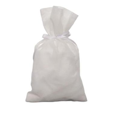Imagem de 30 Saquinhos Sacolinhas 15x23 Tnt Branco Com Fita Branco - Upontocom