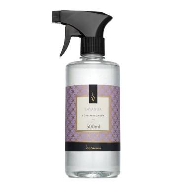 Imagem de Agua Perfumada para tecidos lençóis cortinas Via Aroma 500ml, Lavanda
